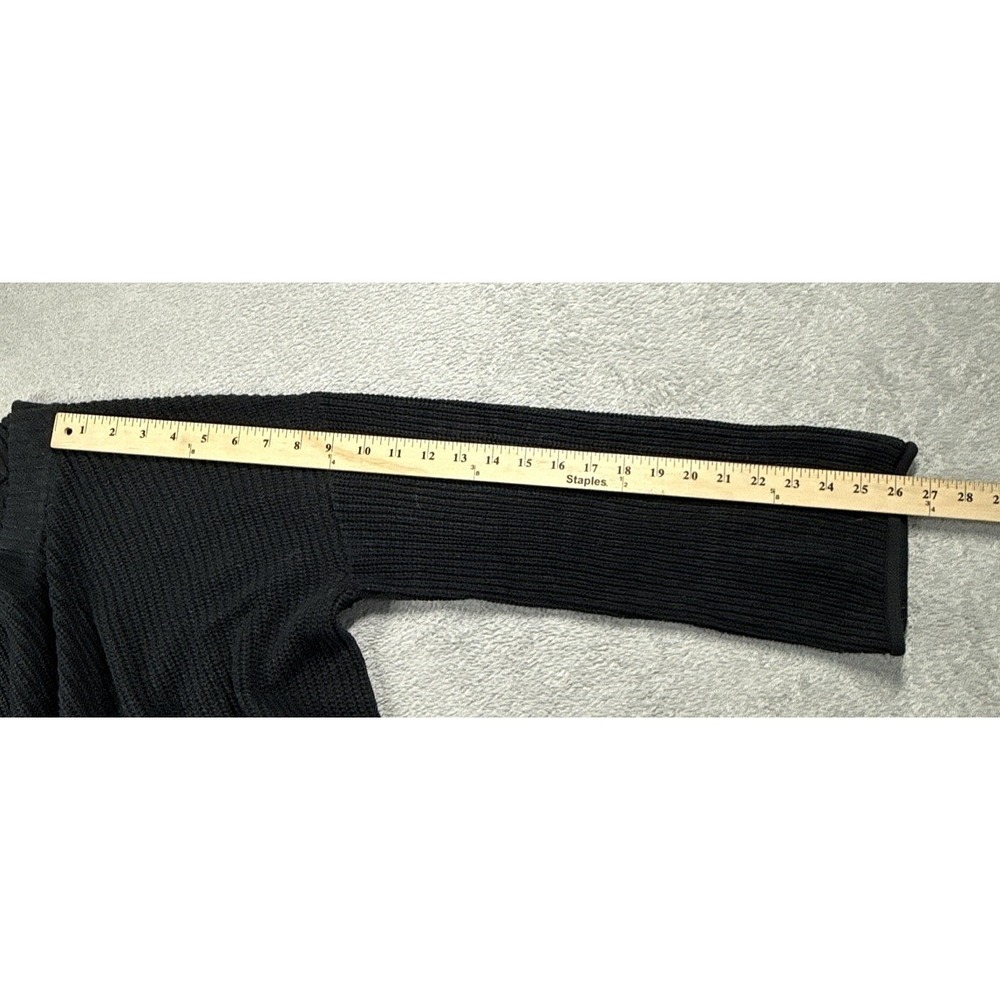 Wild Fable Women's Cropped Long Bell Sleeve Rib-Knit Sweater Black Size XL - Picture 6 of 9